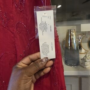 Jenni Hot Pink Beaded Sheer Top